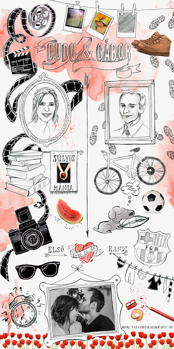 love story in a drawing by the fanatic calligrapher